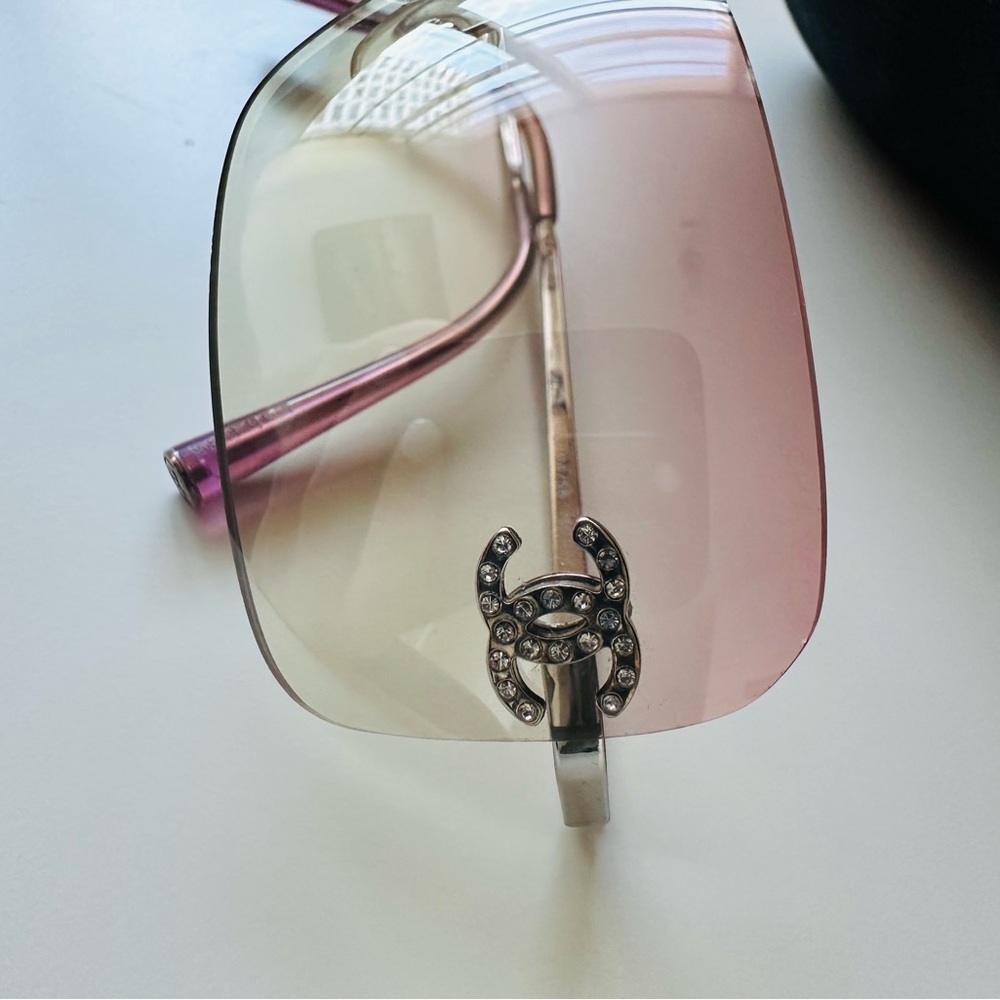Like New💕CHANEL PERFECT CONDITION SWAROVSKI CRYSTAL VINTAGE SUNGLASSES - Picture 13 of 15